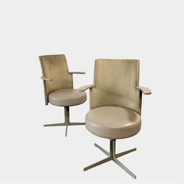 JEFF swivel dining chair with arms