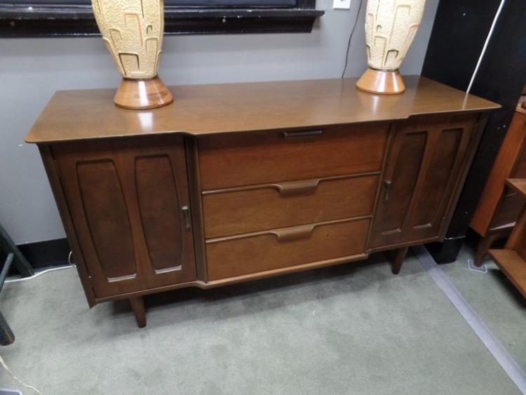 Mid-Century Modern credenza with sculpted top